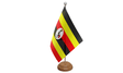 Flagmania Uganda wooden hand flags, 9x6 inch, pack of 12, no bases