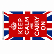 Keep Calm and Carry On UK Flag – 5ft x 3ft centred on white background