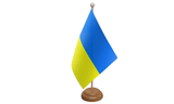 Flagmania Ukraine wooden hand flags, 9x6 inch, pack of 12, no bases