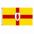 Ulster flag centred on a square white background