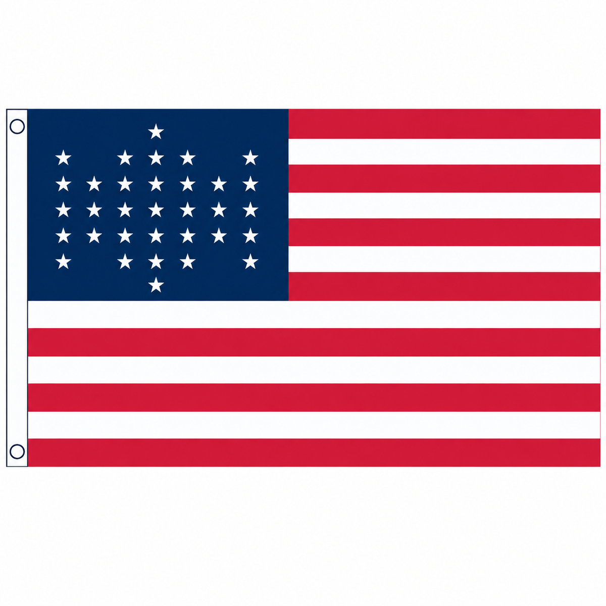 Union Civil War flag, 5ft x 3ft, with stars and stripes and two eyelets