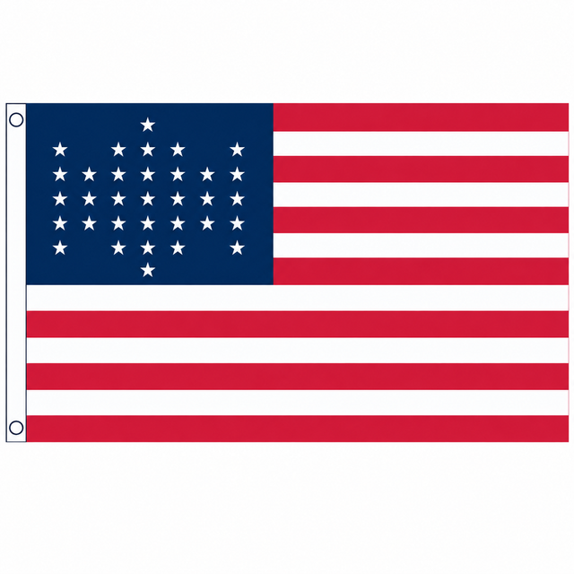 Union Civil War flag, 5ft x 3ft, with stars and stripes and two eyelets