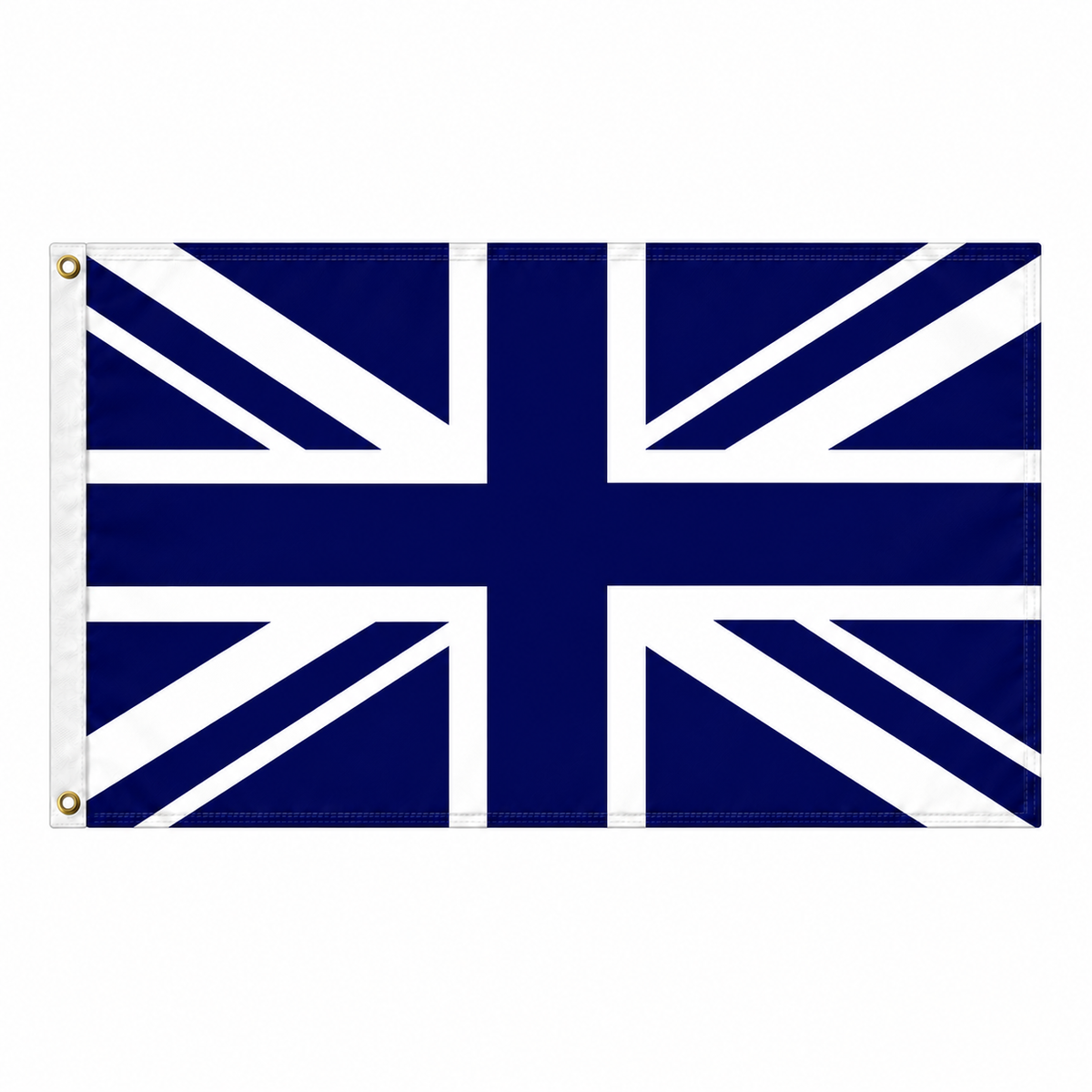 Union Jack flag in navy blue and white