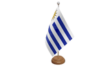 Flagmania Uruguay wooden hand flags, 9x6 inch, pack of 12, no bases