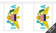 Flagmania US Virgin Islands Bunting, 9 metre bunting