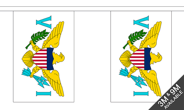 Flagmania US Virgin Islands Bunting, 9 metre bunting