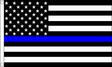 Flagmania USA Thin Blue Line 5ft x 3ft Polyester Flag
