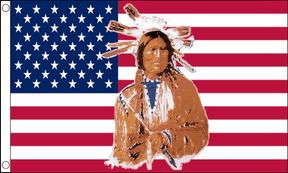 Flagmania USA Indian 5ft x 3ft Polyester Flag