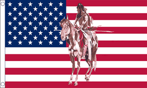 Flagmania USA Indian Horse 5ft x 3ft Polyester Flag
