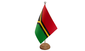 Flagmania Vanuatu wooden hand flags, 9x6 inch, pack of 12, no bases