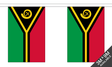 Vanuatu 3 metre bunting, 10 flags - Flagmania
