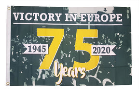 Flagmania VE Day 75 Years (Design B) 5ft x 3ft Polyester Flag