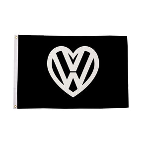Flagmania VW Black 5ft x 3ft Polyester Flag