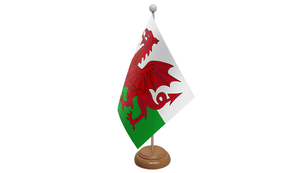 Flagmania Wales wooden hand flags, 9x6 inch, pack of 12, no bases