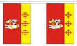 Warwickshire Old 3 metre bunting, 10 flags - Flagmania