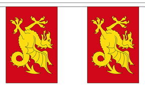 Wessex 3 metre bunting, 10 flags - Flagmania