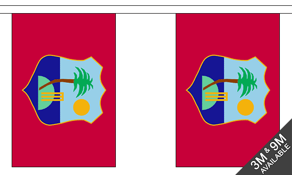 West Indies 3 metre bunting, 10 flags - Flagmania