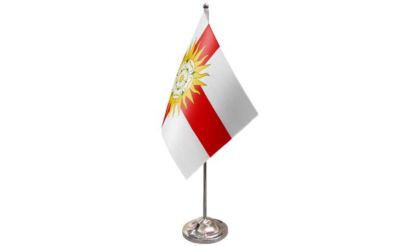 Flagmania West Riding of Yorkshire Wooden Table Flags (9"x6") (12 Pack) 9x6in wooden hand flags, 9x6 inch, pack of 12, no bases