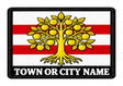 Westmorland personalised county patch artwork preview, 90 x 60mm
