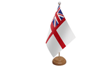Flagmania White Ensign wooden hand flags, 9x6 inch, pack of 12, no bases