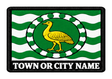 Wiltshire personalised county patch artwork preview, 90 x 60mm