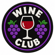 Wine Club 80mm embroidered patch