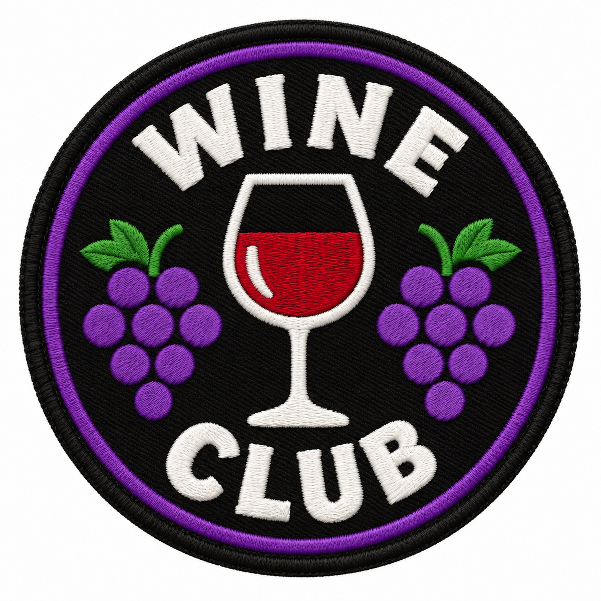 Wine Club 80mm embroidered patch