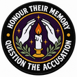 Honour Their Memory 80mm circular embroidered patch with white lettering