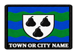 Worcestershire personalised county patch artwork preview, 90 x 60mm