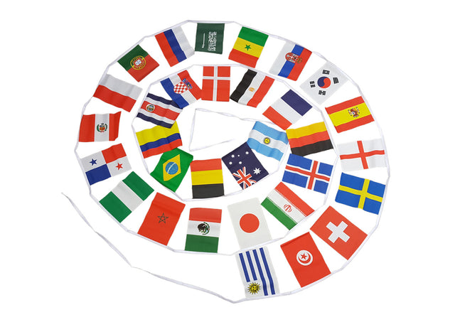Flagmania 2022 World Cup Bunting 10m (32 flags sized)