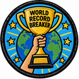 World Record Breaker 80mm Embroidered Patch