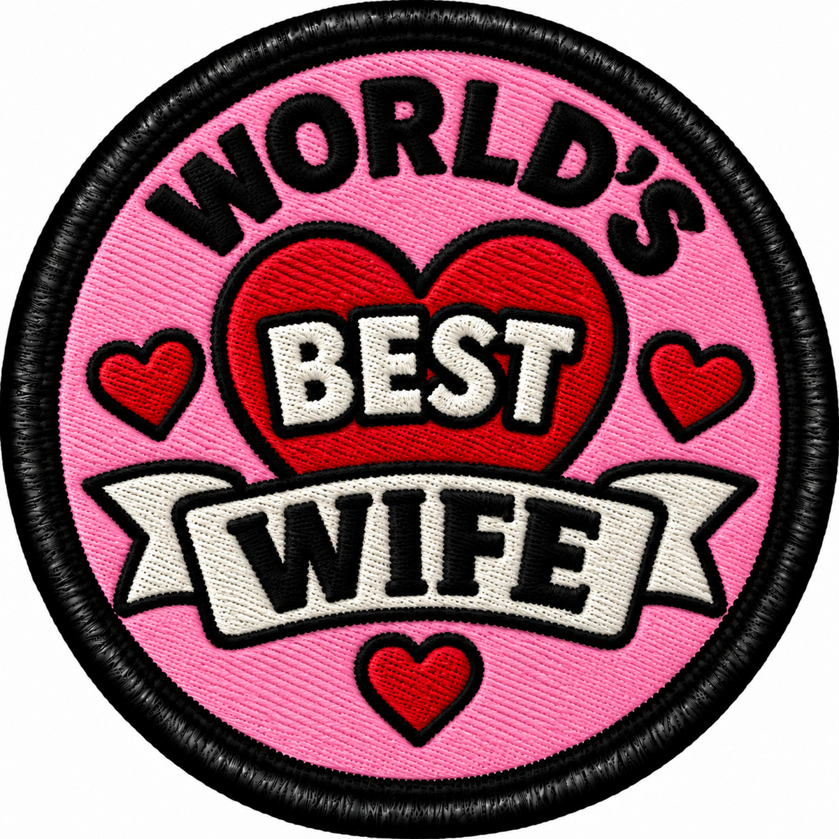 World's Best Wife 80mm Embroidered Patch