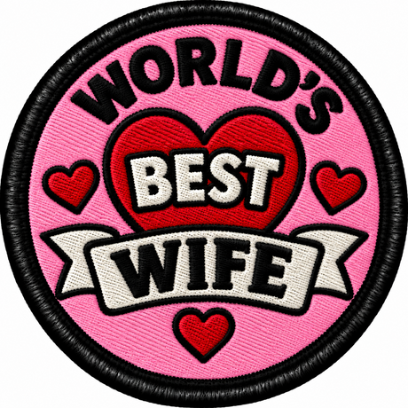 World's Best Wife 80mm Embroidered Patch