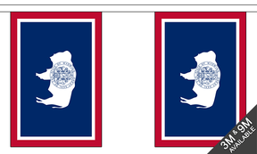Wyoming 3 metre bunting, 10 flags - Flagmania