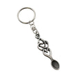 Infinity love heart Welsh lovespoon pewter keyring