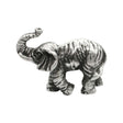 English-made pewter African elephant figurine ornament with raised trunk – first side view