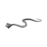 Side and underside view of English made pewter long snake figurine XCSORN050