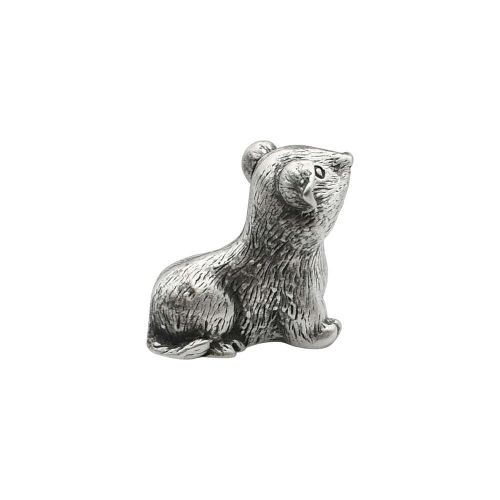 English made pewter guinea pig figurine ornament opposite side showing sitting pose XCSORN085