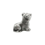 English made pewter guinea pig figurine ornament opposite side showing sitting pose XCSORN085
