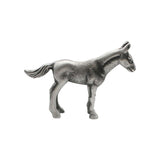 English made pewter donkey figurine ornament opposite side showing mane and tail XCSORN087