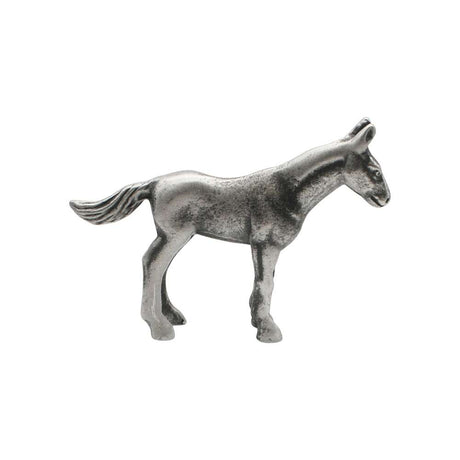 English made pewter donkey figurine ornament opposite side showing mane and tail XCSORN087