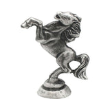 English made pewter circus horse rearing on pedestal figurine ornament first profile XCSORN095