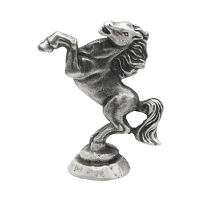 English made pewter circus horse rearing on pedestal figurine ornament first profile XCSORN095