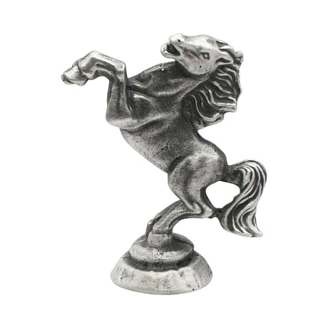 English made pewter circus horse rearing on pedestal figurine ornament first profile XCSORN095