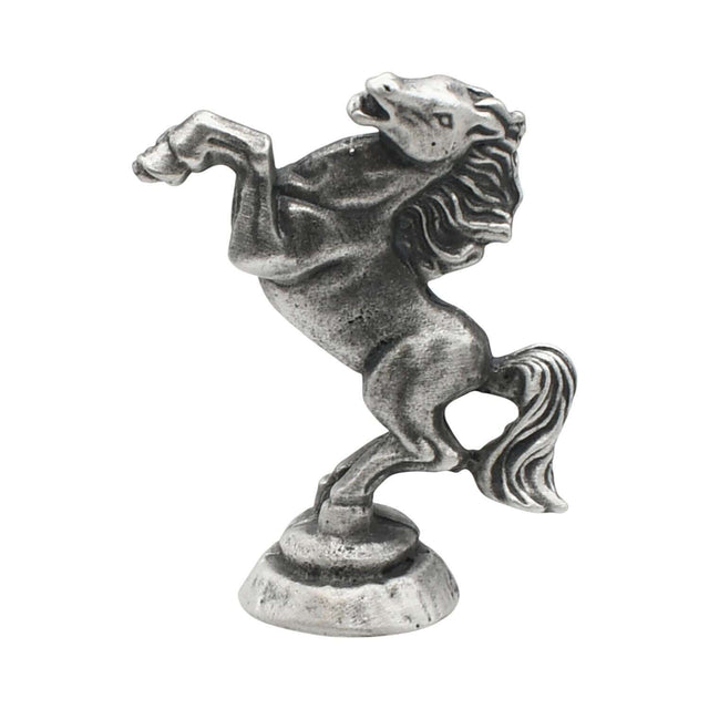 English made pewter circus horse rearing on pedestal figurine ornament first profile XCSORN095