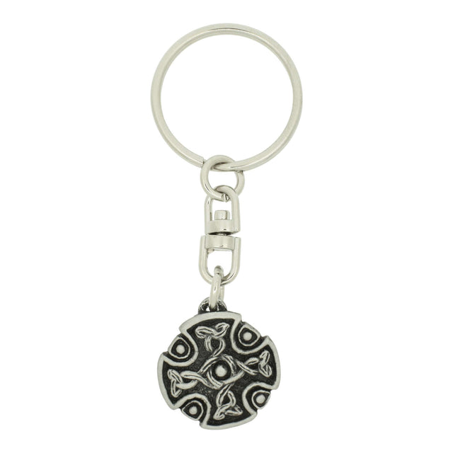 Nevern Cross pewter Celtic knotwork keyring