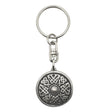 Celtic Shield pewter keyring with decorative knotwork