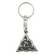 Interwoven Celtic triangle pewter keyring