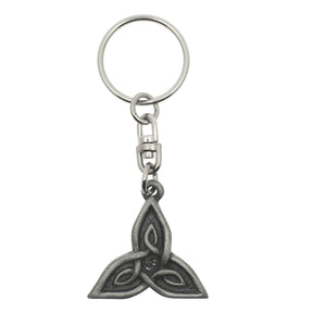 Celtic Triangle trinity knot pewter keyring