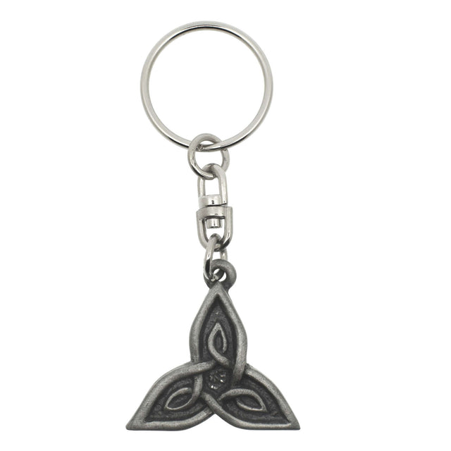 Celtic Triangle trinity knot pewter keyring